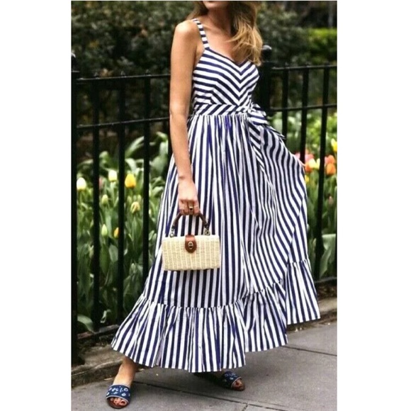 J. Crew Dresses & Skirts - HP 🎉 NWT J Crew Gonzo Nautical Striped Maxi Dress